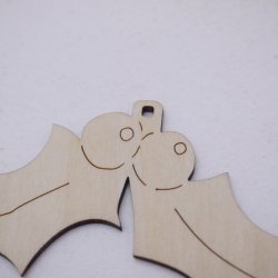 画像4: クリスマスオーナメント　ひいらぎ（2枚）