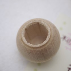 画像7: 木珠　片穴　25φ　袋入り(4ヶ)　
