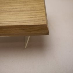 画像2: チーク飾り台　15×90×［120・130］mm  斜めカット加工【WEB限定】