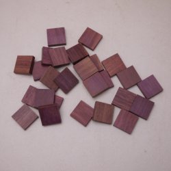 画像2: ウッドピース　パープルハート　5×20×20mm(25個入り)