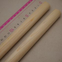 画像4: ヒノキ丸棒　20φ×450mm　2本セット(9)