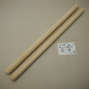 画像: ヒノキ丸棒　24φ×450mm　2本セット（B)　