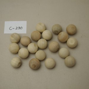 画像: 〈c-230〉木球・約22mm(20個)【在庫限り】【アウトレット】