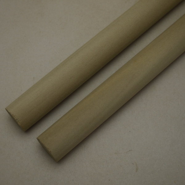 画像2: 【選】ホオ丸棒　20φ×450mm　2本セット(20)